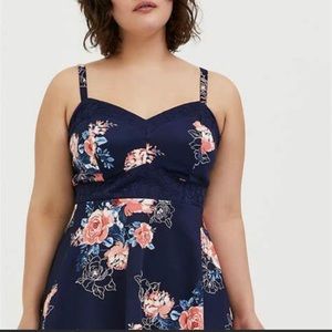 NWT Torrid floral scuba tank size 4